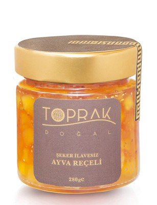 Toprak Doğal - Şekersiz Ayva Reçeli 280 G Chia Tohumlu