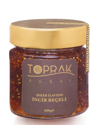 Toprak Doğal - Şekersiz İncir Reçeli 280 G Chia Tohumlu