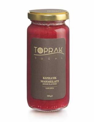 Toprak Doğal - Şekersiz Kızılcık Marmelatı 280 G Sakarya 