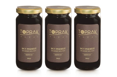 Toprak Doğal - Şekersiz Dut Pekmezi Erzincan 3'lü Set