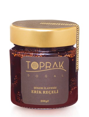 Toprak Doğal - Şekersiz Erik Reçeli 280 G Chia Tohumlu