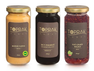 Toprak Doğal - Tahin, Pekmez, Dağ Çileği Reçeli Seti