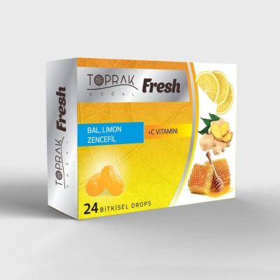 Toprak Doğal - Toprak Doğal Bal, Limon, Zencefil, C Vitamini 24 Drops