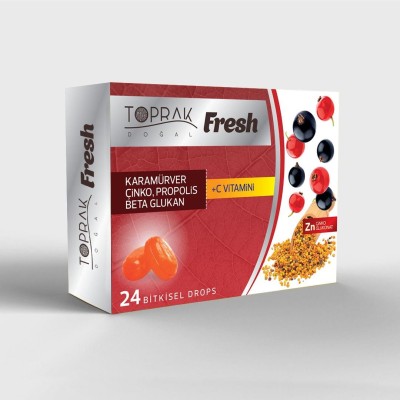 Toprak Doğal - Toprak Fresh-Karamürver,Çinko,Propolis 62 G