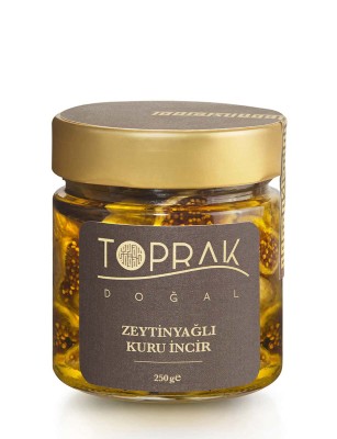 Toprak Doğal - Zeytinyağlı Kuru İncir 250 G ( İncir 130Gg , Yağ 120G)